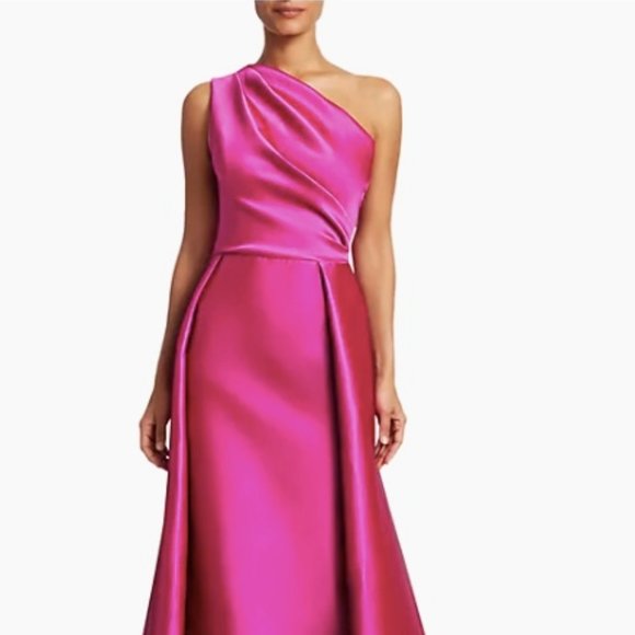 Teri Jon Dresses & Skirts - Satin Gown - Teri Jon by Rickie Freeman - Hot Pink